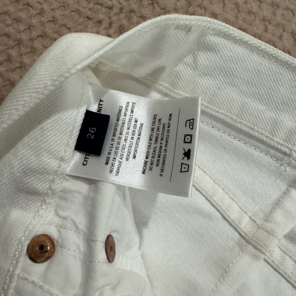 Citizens of Humanity high waisted Horseshoe Barrel jeans WHITE 26 - Picture 7 of 7